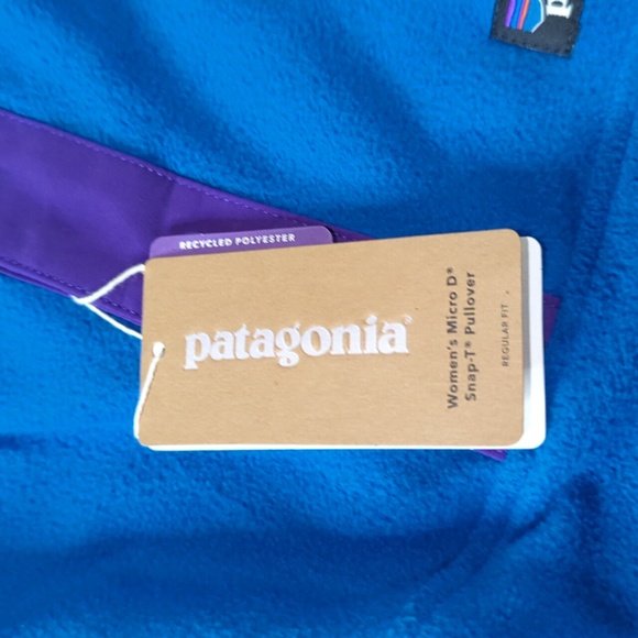 Patagonia Fleece Micro D Snap-T Pullover CORPORATE LOGO Women's Size Large - Picture 3 of 8